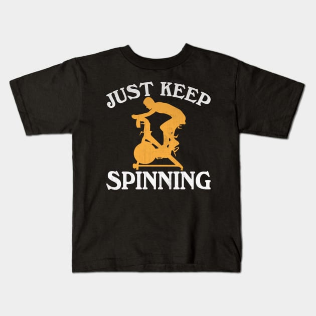 Just Keep Spinning Funny Gym Class Kids T-Shirt by TheLostLatticework